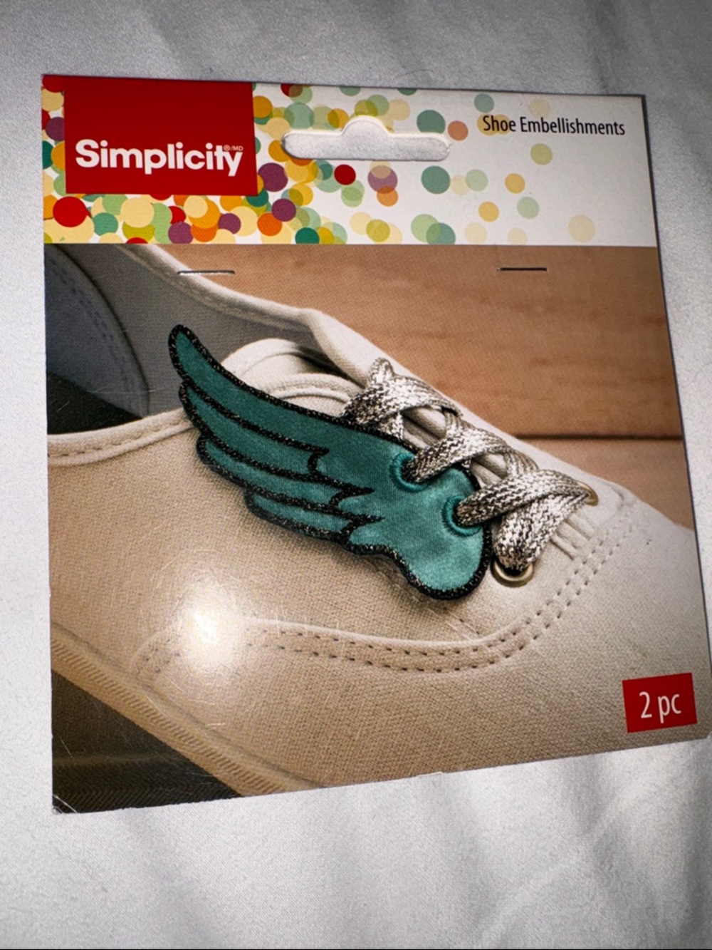 Simplicity Teal Wing Shoe Embellishment Set